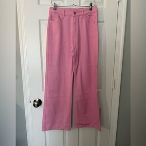 Judy Blue Pink Wide-Leg Jeans